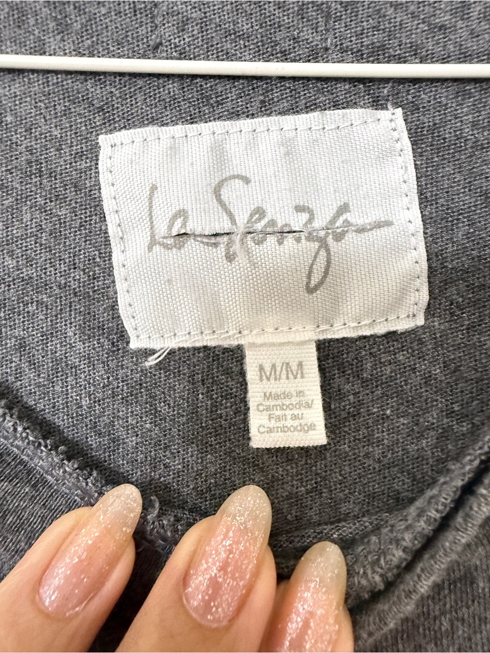La senza casual grey short sleeve T-shirt dress size M - Picture 2 of 5